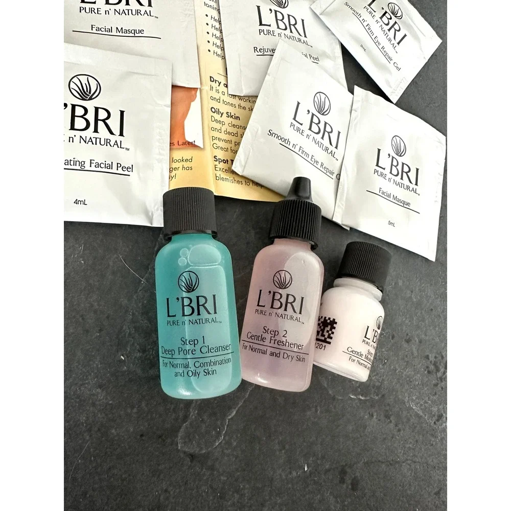 l'Bri sample lot facial masque cleanser skin care